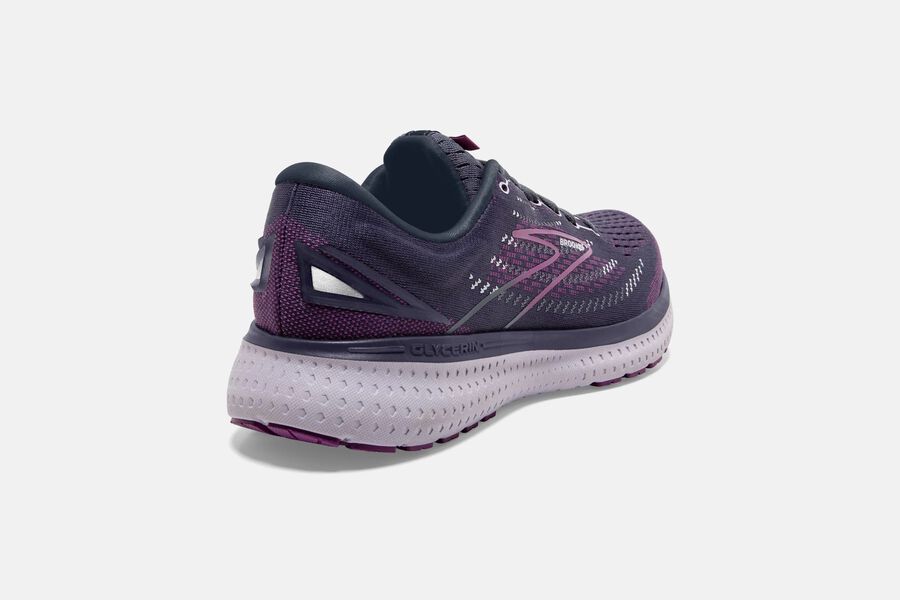 Glycerin 19 Road Brooks Running Shoes NZ Womens - Black/Purple - TRLFDU-863